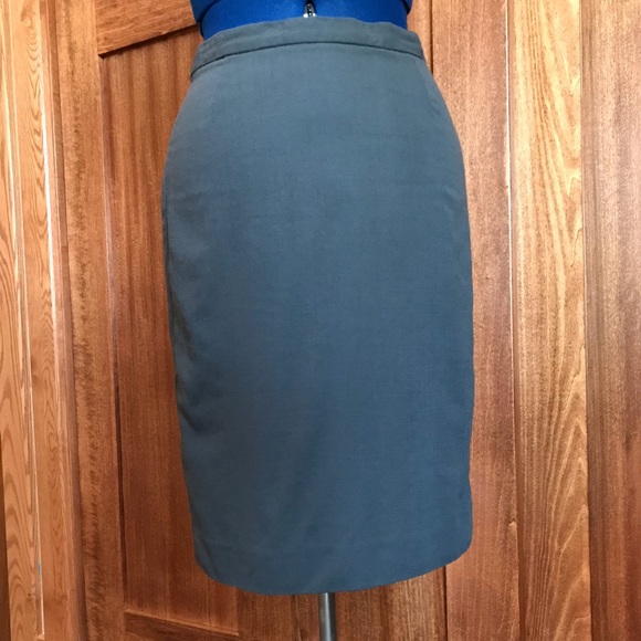 J. Crew Vintage Gray Wool Pencil Skirt - Picture 3 of 5